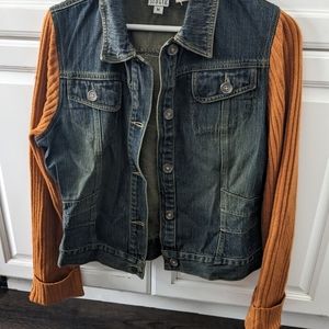 Chic FL Malik Jean sweater sleeve jacket medium